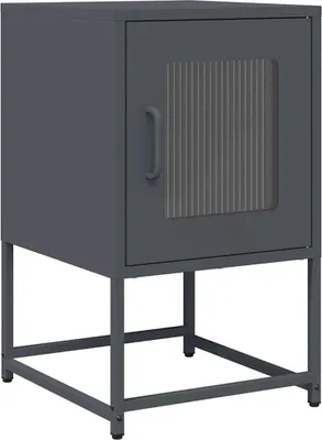 Produktbild von vidaXL Nachttisch Anthrazit 36x39x60,5 cm Kaltgewalzter Stahl