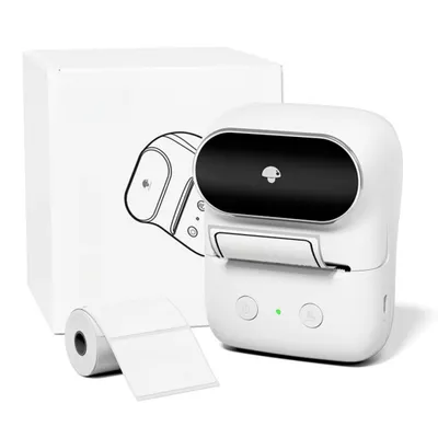 Imagen del producto de Impresora térmica inalámbrica AIORBER, incluye 1 rollo de papel de 40x30 mm, portátil, compatible con Bluetooth para iOS, Android, Windows y Mac