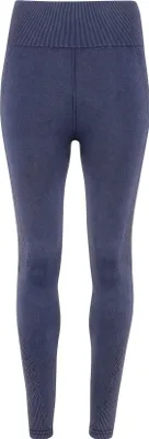 Immagine prodotto di Leggings sportivi TriDri da donna, vestibilità 3D, look denim, senza cuciture RW6559 (M) (Denim/Indigo)