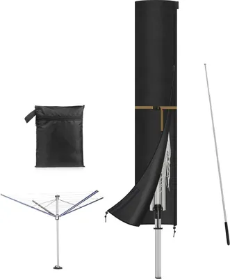 Produktbild von Wäschespinne Abdeckung für Leifheit Wäscheschirme mit Reißverschluss, Schutzhülle für Leifheit Wäscheschirm Schutzhuelle Wasserdicht Ø 300 cm 170x32cm