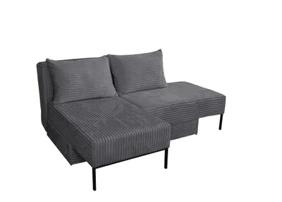 Produktbild von Kaiser Möbel Ecksofa mit schlaffunktion, Sofa, Betten, Liegestuhl, MOOKA 4in1-Multifunktions-System, stoff Velo Dunkelgrau Links