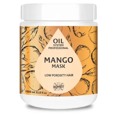 Produktbild von Ronney Professional Oil System Maske für Haare mit geringer Porosität mit Mangobutter 1000 ml
