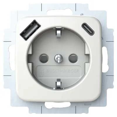 Immagine prodotto di BUSCH JAEGER SCHUKO Steckdose USB-A+C 20 EUCB2USBAC-214 (2CKA002011A6296)