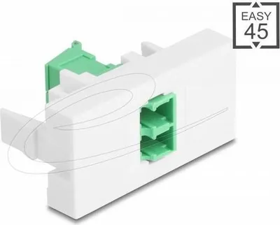 Zdjęcie produktu dla DELOCK Modul LC Duplex Buchse Laserschutzklappe grün/weiß