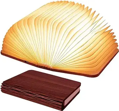 Produktbild von LED Buch Licht, Faltbare Buchlampe, Stimmungsbeleuchtung LED Lampe, USB Aufladbare Warmweiß Schreibtisch Buch Licht, Nachtlicht Nachttischlampe,Rote
