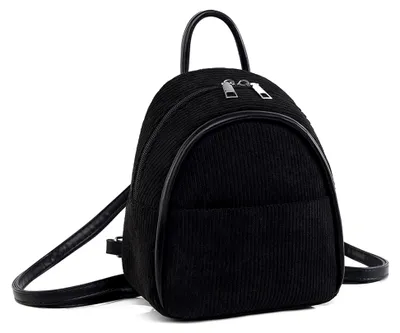 Produktbild von Kleiner Rucksack für Damen – Leichter Cityrucksack in Schwarz für Reisen und Wandern