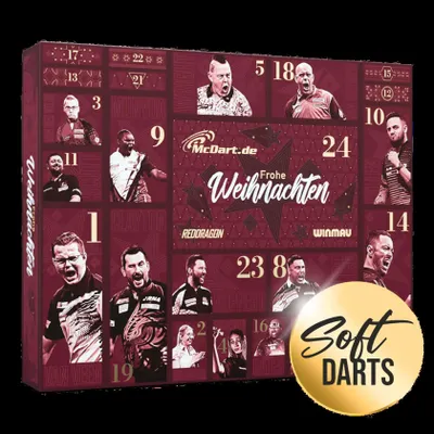 Produktbild von McDart Premium Adventskalender 2026 für Softdart-Spieler