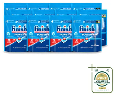 Produktbild von 12 x Finish Powerball Power All in 1 Geschirrspültabs - Vorratspackung - 12 Stücke