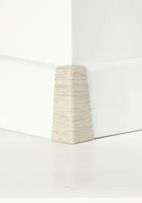 Produktbild von Classen Außenecke für Clip-Leiste foliert 58 x 19 mm eiche weiß Holzpore