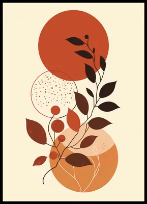 Produktbild von Boho moderne Wandposter 50x70cm Farbton Palette