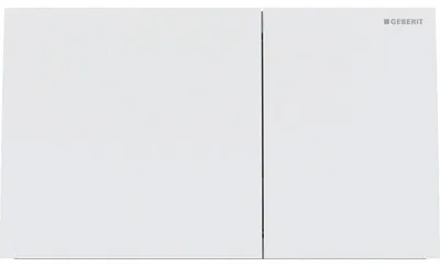 Produktbild von Geberit Betätigungsplatte Sigma70, 2-Mengen, Edelstahl, mattweiß, eckig, 1 Stk.