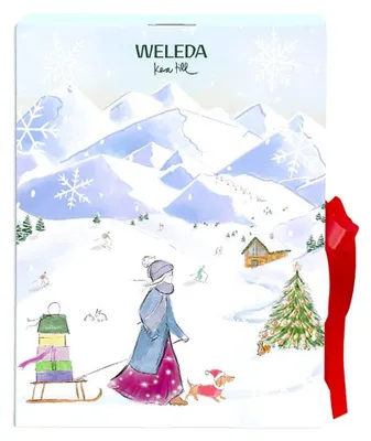 Produktbild von WELEDA Bio Geschenkset – Premium Naturkosmetik in dekorativem Chalet mit Gesicht