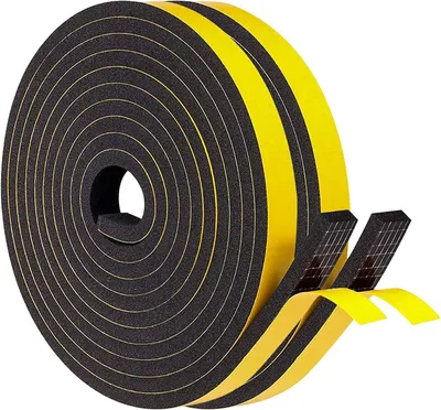 Imagen del producto de Cinta de sellado autoadhesiva, burlete de goma de 12 mm x 6 mm, rollo de 8 metros, para puertas y ventanas