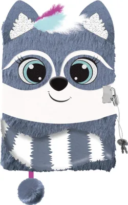 Produktbild von Tagebuch Plüsch Premium "Bambino Racoon", DIN A5