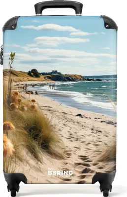Produktbild von NoBoringSuitcases.com® Koffer Handgepäck Trolley Rollkoffer Kleine Reisekoffer mit 4 Rollen - Dünen am Meer - Cabin Size < 55x40x23 cm & 55x40x20 cm - Fotokoffer - Kabinenkoffer - BoardgepäckHandgepäck Koffer 55x35x20 cm, 36L,