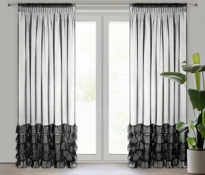 Produktbild von Gardine DANI 1 schwarz 140x250 cm Kräuselband
