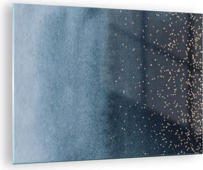 Produktbild von Bilder auf glas - Einteilig - Blau Golden Hintergrund - 70x50cm - Glasbilder - Wandbilder - Bilder - zum Aufhängen bereit - Wanddekoration aus Glas - Glas Bilder - Wandbild auf Glas - GAA70x50-5094
