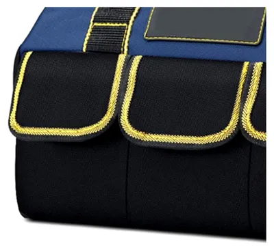 Produktbild von Werkzeugtasche aus dickem Oxford-Gewebe, Elektriker-Werkzeughalter, großes Volumen von 31 x 17 x 23 cm, geeignet für Außeneinsätze und Elektriker