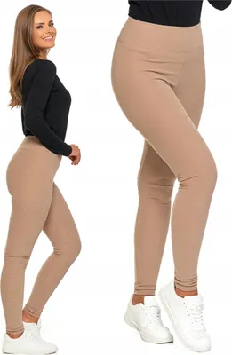 Produktbild von WOMEN'S STRIPED LEGGINS Warme, taillierte, dicke Gamaschen MORAJ L/XL