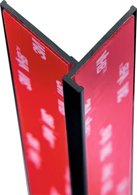 Produktbild von Außen-Eckverbinder Schulte Decodesign 2550 mm schwarz für 3 mm Duschrückwände