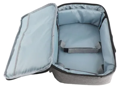 Zdjęcie produktu dla Torba na projektor 34,5 x 20 x 10 cm – wytrzymała, przenośna torba z nylonu z solidnym uchwytem, idealna w podróży, kolor szary