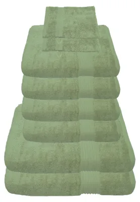 Produktbild von Julie Julsen Handtuch Set Lindgrün,Set:8 tlg. 2 Bade- 4 Handtücher + gratis 2 Waschhand..