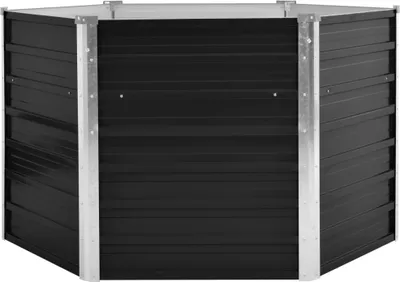 Image de vidaXL Lit surélevé de jardin Anthracite 129 x 129 x 77 cm Acier galvanisé