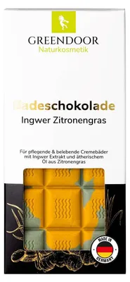 Produktbild von GREENDOOR Badeschokolade Ingwer Zitronengras