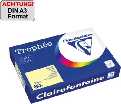 Immagine prodotto di Clairefontaine Kopierpapier 1884PC A3 80g gelb 500Bl
