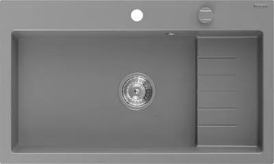 Immagine prodotto di Mexen Omar lavello in granito 1-vasca 800 x 480 mm, grigio, sifone cromato - 6520801005-71