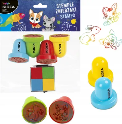 Produktbild von Grosse Tierstempel + Kidea-Stempelkissen