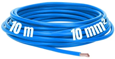 Immagine prodotto di 10 metri Lapp 4520025 H07V-K 10 mm² blu I Cavo di cablaggio I Cavo conduttore I PVC unipolare I Filo a trefoli 10mm2 I Cablaggio