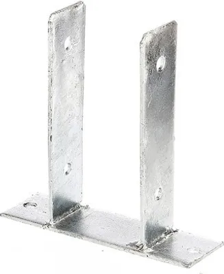 Produktbild von U-Pfostenträger z. Aufschrauben 91 x 200 mm, feuerverzinkt, 1 Stück