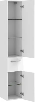 Produktbild von Hochschrank SOLINGEN-66 in Weiß Hochglanz - B/H/T: 30/168/33cm