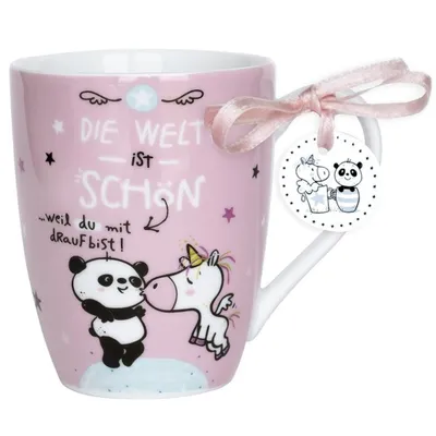 Produktbild von Sheepworld - 45347 - Kaffeetasse,  Einhorn, Die Welt ist schön, Porzellan, 380ml