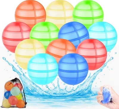 Produktbild von Wiederverwendbare Wasserbomben Wasserspaß Silikon-Set 12 Stück