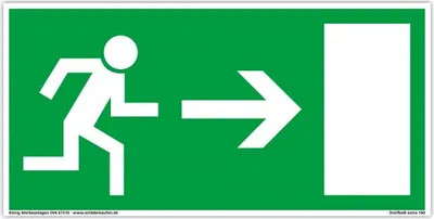 Produktbild von Schild nachleuchtend BGV 8A Notausgang | 297x148 | rechts