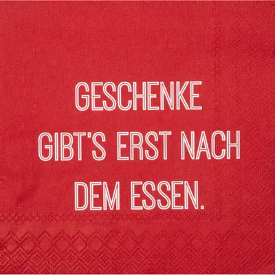 Produktbild von Servietten - Geschenke gibt es erst nach dem Essen