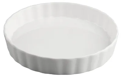 Keramik-Quicheform 18 cm, rund, backofenfest, weiß