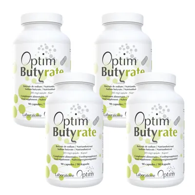 Produktbild von OPTIM Butyrate 360 Kapseln – Magensaftresistentes Natriumbutyrat / Sodium Butyrate, mikroverkapselt, hochdosiert, verzögerte Freisetzung, Darmkomfort