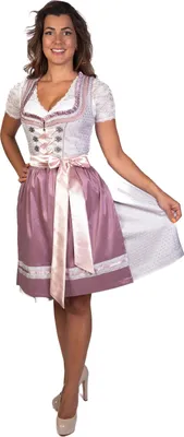 Produktbild von Vicky Dirndl Trachtenkleid Damen 2:TLG Grau/Rose 34