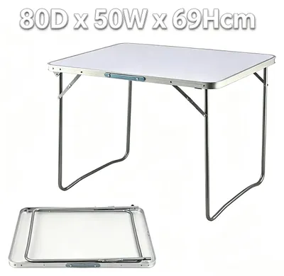 Zdjęcie produktu dla Stół kempingowy - składany stolik - aluminium - 80 × 60 × 69 cm