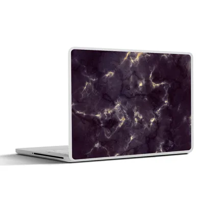 Produktbild von MuchoWow® Laptop Aufkleber Sticker Cover Gold - Edelsteine - Achatstein - Geode 31x22.5 cm - Laptop-Deko