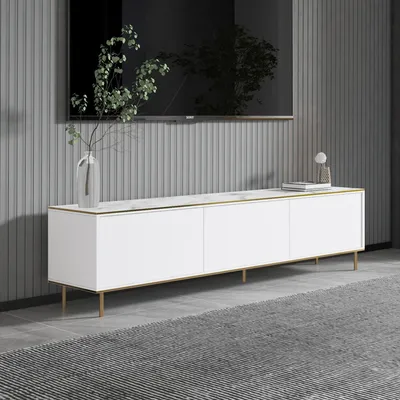 Immagine prodotto di Sassello - Mobile Porta tv, 180x35x45h cm Bianco, 3 Ante