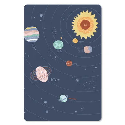 Produktbild von MuchoWow® Mauspad Mousepad Sonnensystem - Kinder - Sonne 18x27 cm - Mousepads - Maus Mat - Pad - Mausunterlage