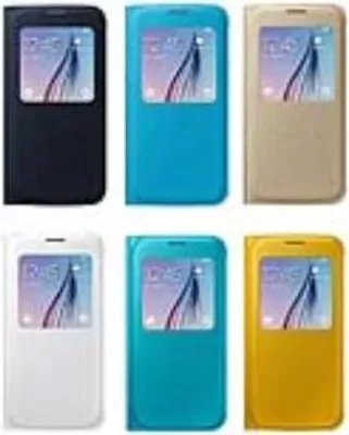 Produktbild von Samsung S-View Cover Polyurethanfor Galaxy S6 gold