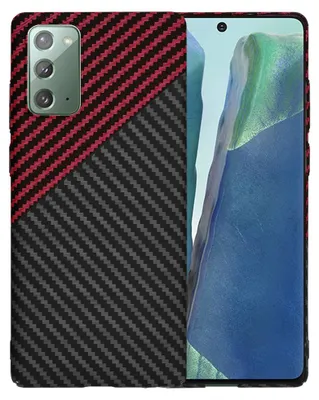 Produktbild von Techsuit Carbonite FiberShell Back Cover Hülle für Samsung Galaxy Note 20 - Rot/Schwarz