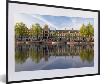 Produktbild von MuchoWow® MuchoWow® Gerahmtes Poster Prinsengracht im Zentrum von Amsterdam 60x40 cm - Poster mit zchwarzem Bilderrahmen - Schlafzimmer - Plakat in Rahmen - Drucken