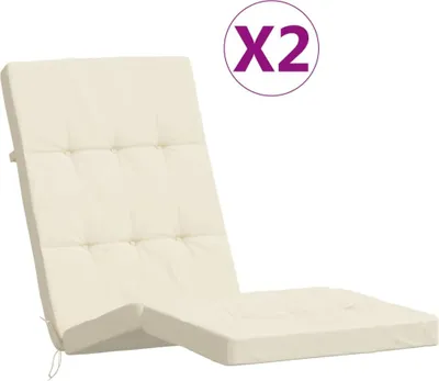 Obrázok produktu pre vidaXL Poťahy na ležadlá 2 ks. Krémová tkanina Oxford