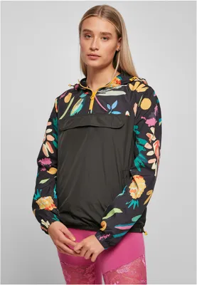 Obrázok produktu pre Dámska bunda Urban Classics Ladies Mixed Pull Over Jacket blackfruity - 5XL